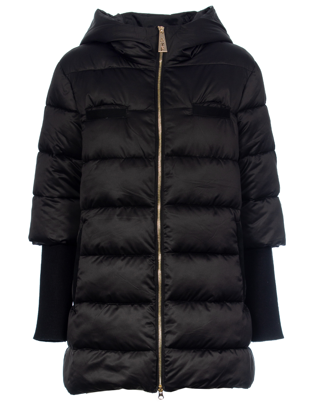 GIACCA MIDI MANICA MAGLIA CAPPUCCIO FAKE LAMB RIMOBIVILE,4 TG,100%PL,MADE IN PRC - BLACK